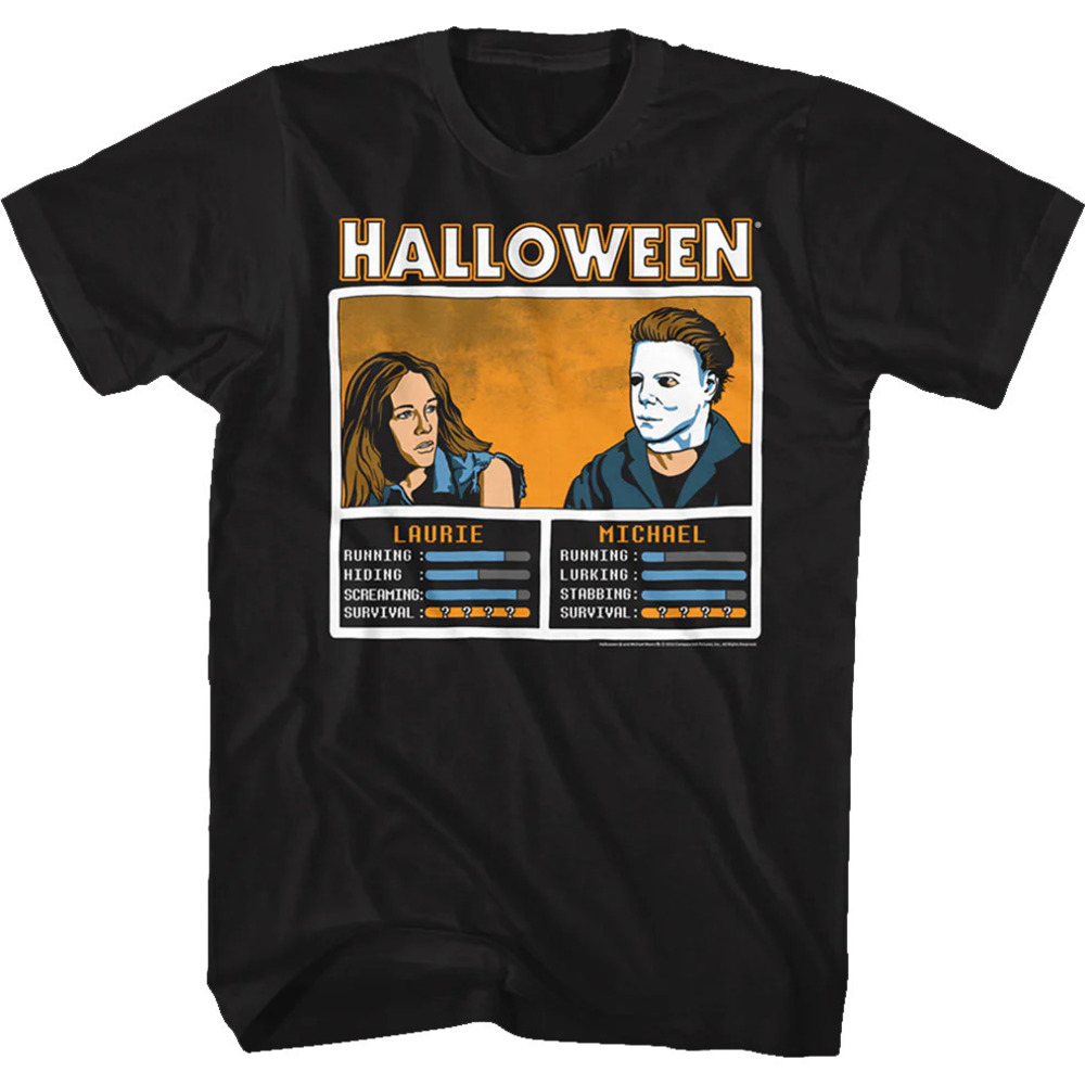 Laurie Strode And Michael Myers Video Game Halloween Tshirt